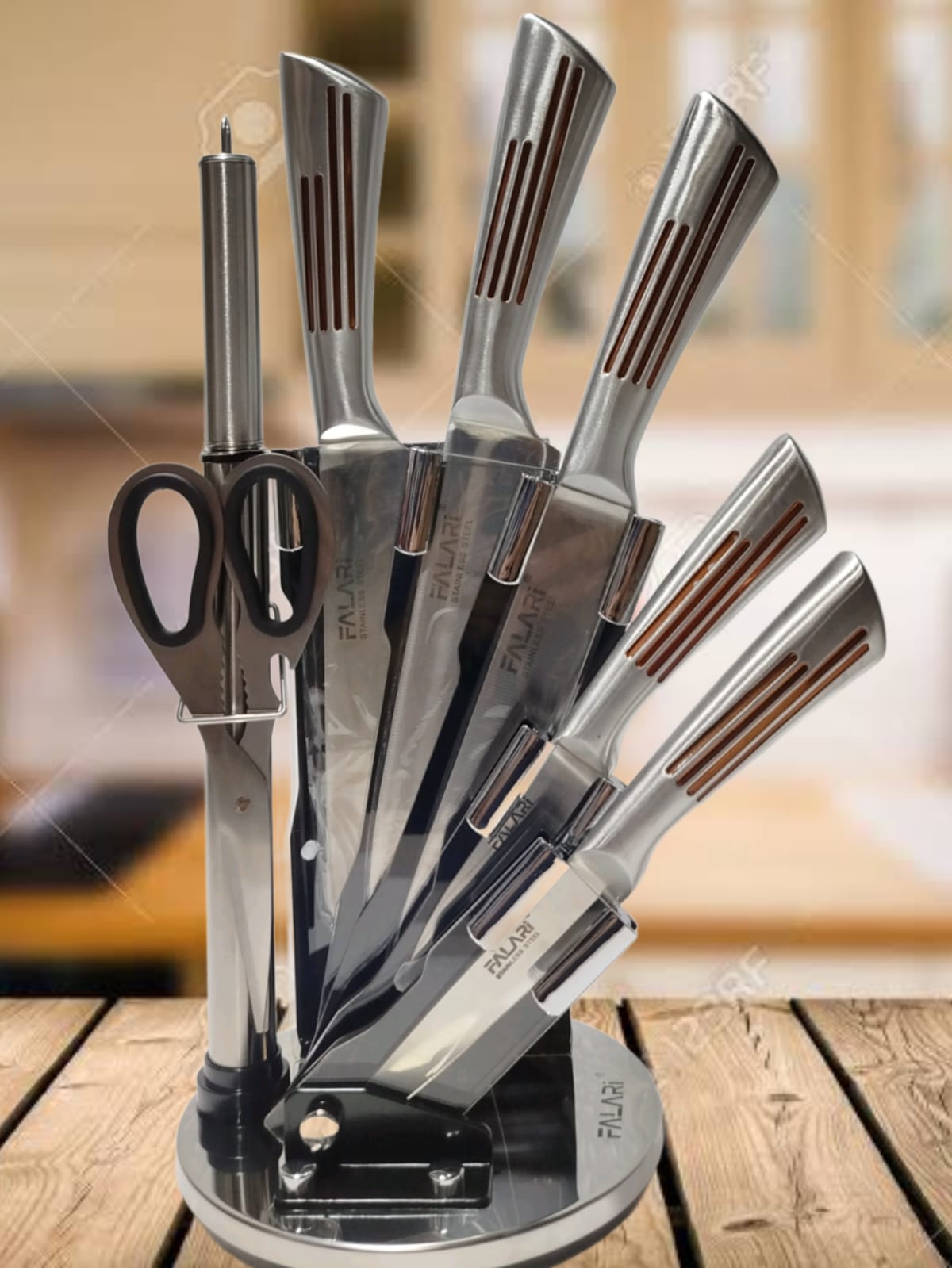 Bass all in one KNIFE set with stand