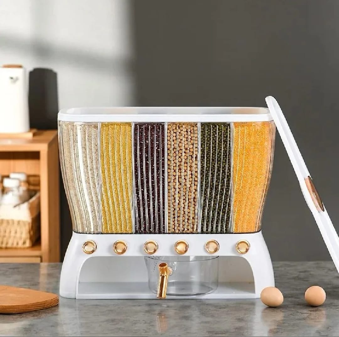 Rice and Grain Storage Container, Food Dispenser
