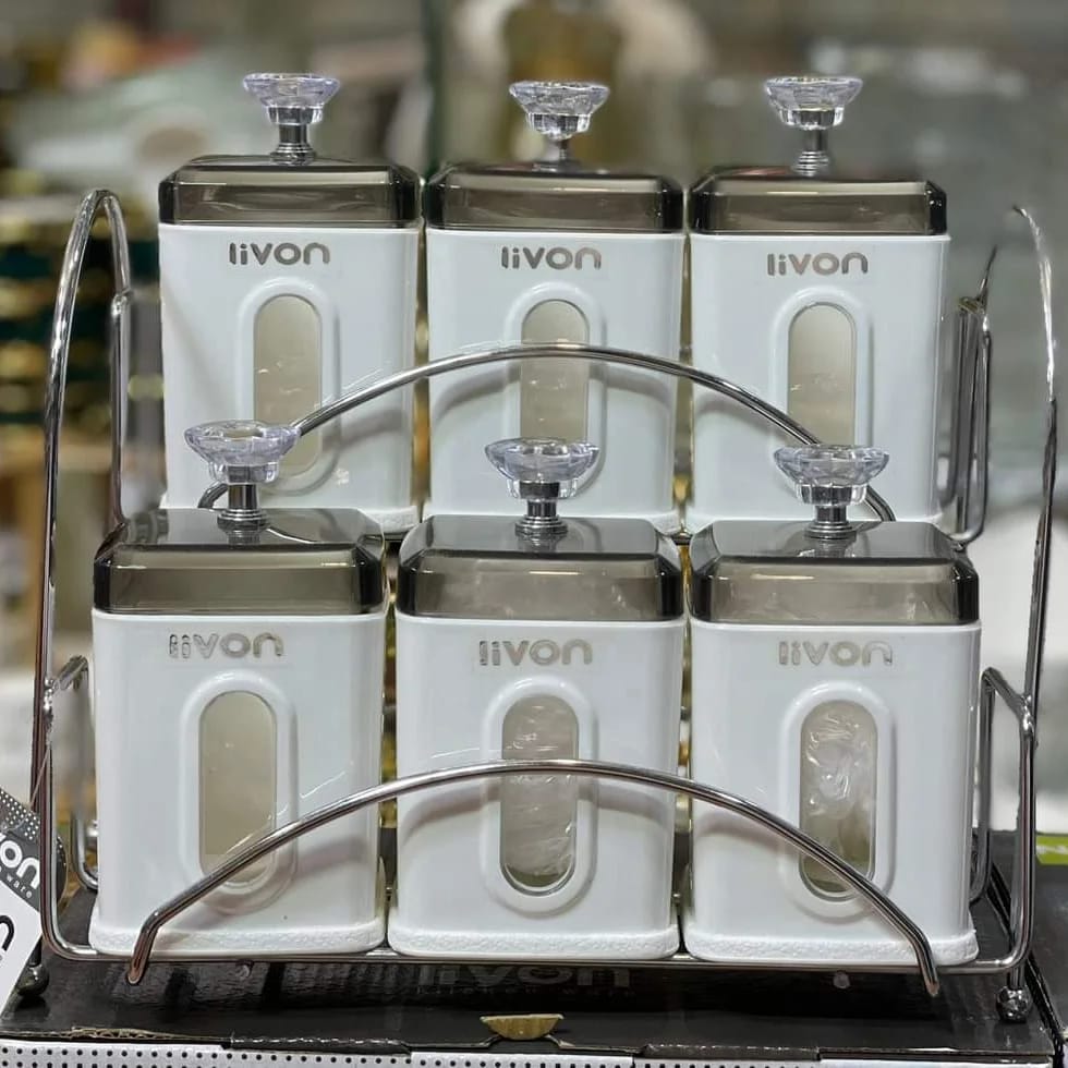 7 pcs Livon Masala box with steel stand