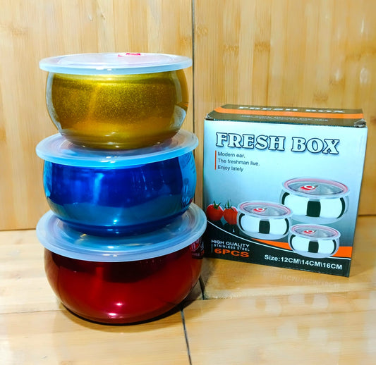 3 pcs stainless  colour bowl set