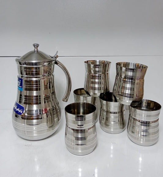 7 Pcs Water set pure stainless steel indian design