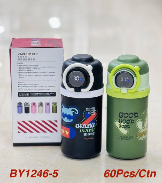 Temperature Display LED 550ml Smart Cartoon Cute Boy Girl Student Outdoor Portable Stainless Steel Water Bottle Flask