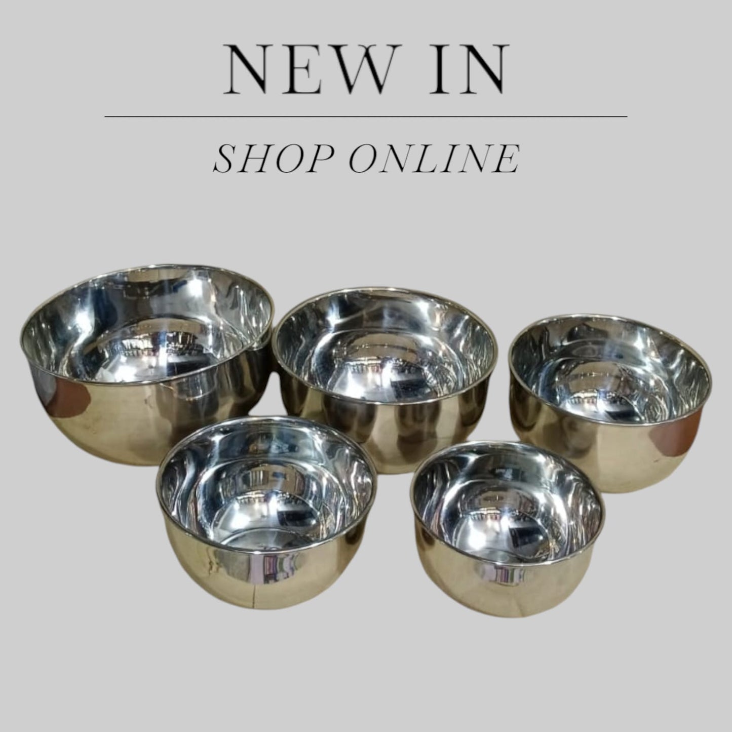 5 pcs Stainless mixing bowls