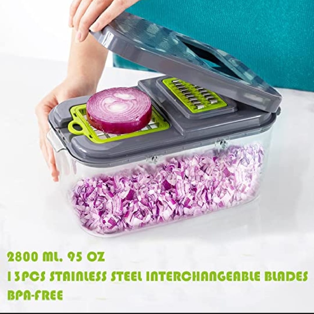 22 in 1 Vegetable Slicer Chopper Vegetable Cutter with 13 Blades