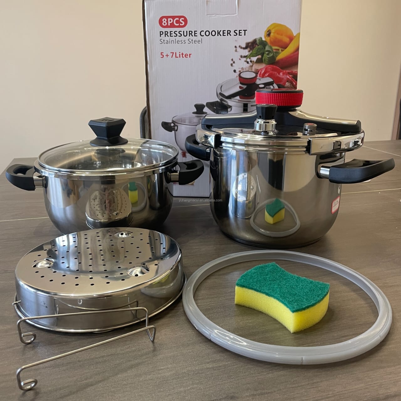 7-Liter Pressure Cooker 5-L Handi Steamer