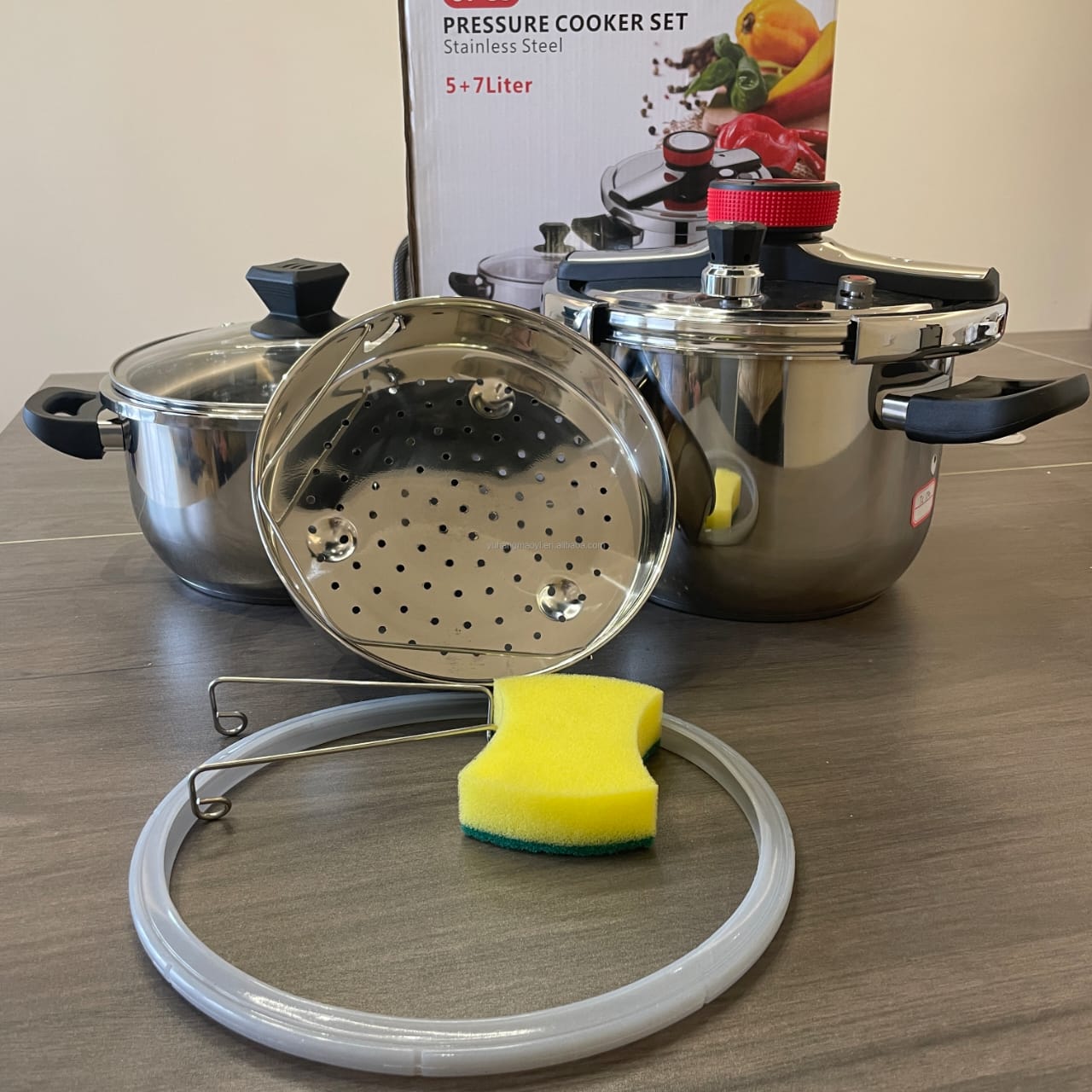 7-Liter Pressure Cooker 5-L Handi Steamer