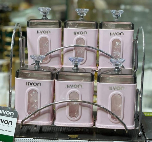 7 pcs Livon Masala box with steel stand