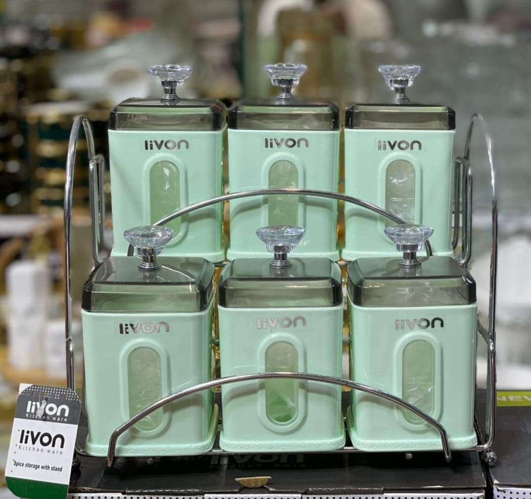 7 pcs Livon Masala box with steel stand